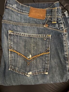 Kasil Men’s Premium Distressed Jeans Size 36 Designer Denim